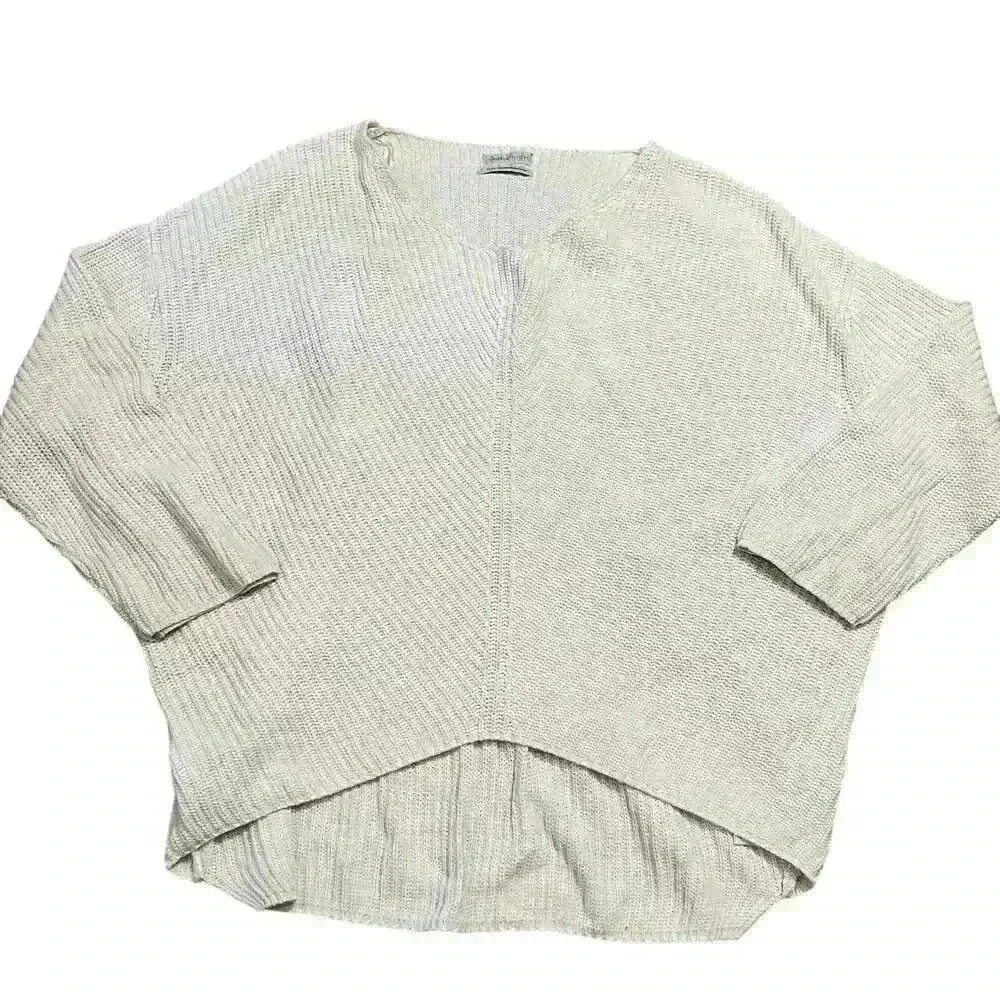 Urban Outfitters Cream Waffle knit Oversized Sweater Size XS Runs Huge Cozy NWOT